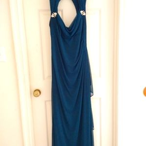 Teal Floor-length Gown